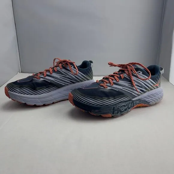 Hoka One One Speedgoat 4 Blue Women's Trail Running Shoes Size 10.5 2E Wide