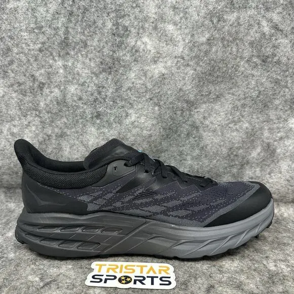 Hoka One One Speedgoat 5 GTX Spike Running Shoes Mens Size 11.5 Black Trail