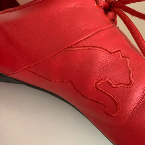 Hold Vintage Puma Ferrari racing shoes