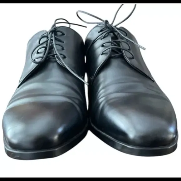 HUGO BOSS Leather Dress Shoes Kensington Derby - Made in Italy - Size 10