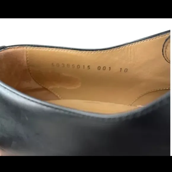 HUGO BOSS Leather Dress Shoes Kensington Derby - Made in Italy - Size 10