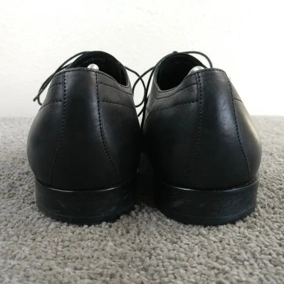 Hugo Boss Mens Size 10.5 Oxford Shoes Black Leather Lace Up Derby