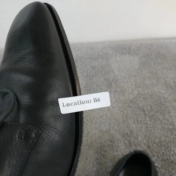 Hugo Boss Mens Size 10.5 Oxford Shoes Black Leather Lace Up Derby