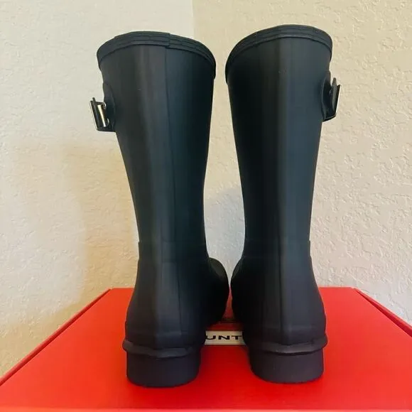 HUNTER Men's Original Short Waterproof Rain Boot, Rubber Black, Size 9, NWT