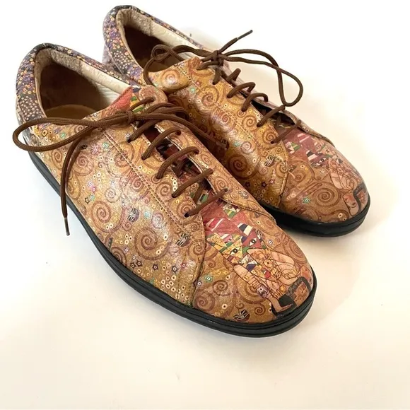 Icon Italian Leather Art to Wear Wearable Art Klimt Oxford Shoes Lace-up 7