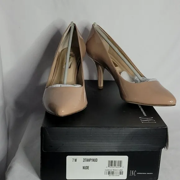 Inc International 3 inch nude color shoes
