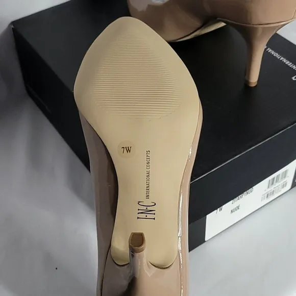 Inc International 3 inch nude color shoes
