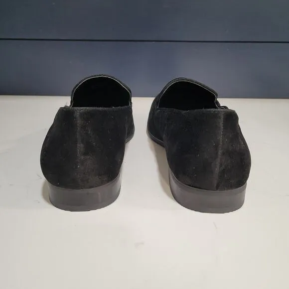 INC International Concepts Nova Velvet Loafer Slipper Shoes Skull Embellished