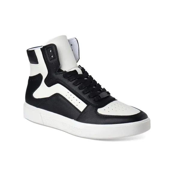 INC Mens Black Comfort Keanu Round Toe Platform Athletic Sneakers Shoes 8.5 M