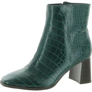 INC Womens Dasha Green Leather Ankle Booties Shoes 5.5 Medium