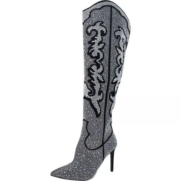 INC‎ Womens Iresa 4 Embellished Thigh High Over-The-Knee Boots Shoes Size 7 M