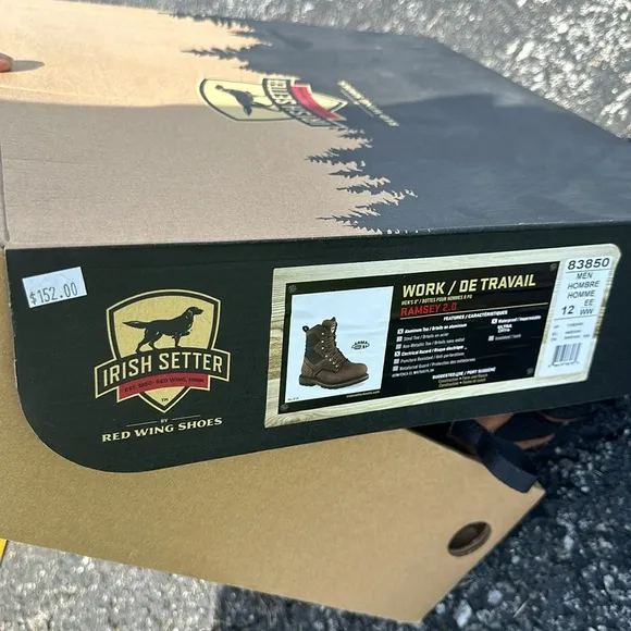 Irish setter NWT steel toy boots size 12