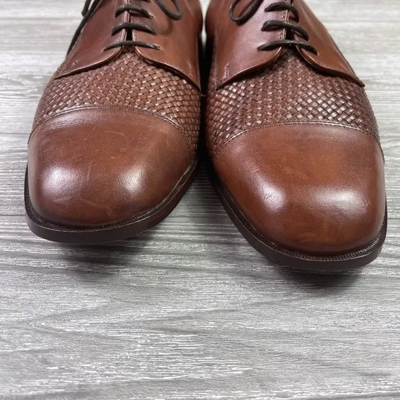 Italian NORDSTROM Woven Leather Oxford - Old Money - Wide - NWT's