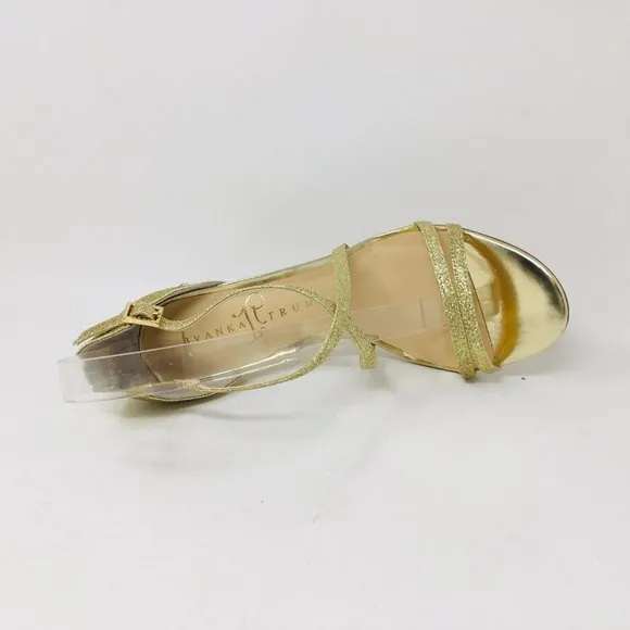 Ivanka Trump Duchess 2 Gold Texture Strappy Sandal