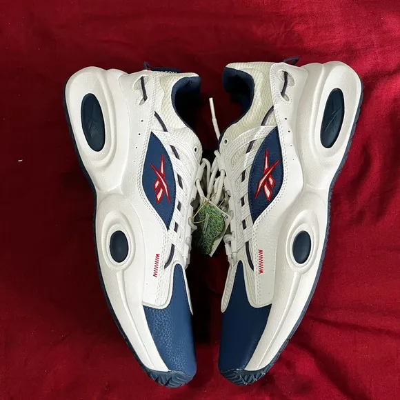 Iverson Reebok Men's  SOLUTION MID White Basketball Shoes GY0935 Size: 14, NWT