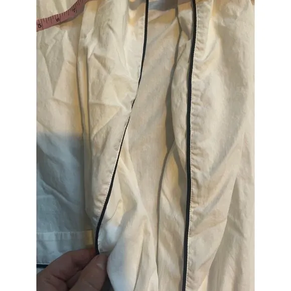 J.Crew robe white blue piping size small/medium