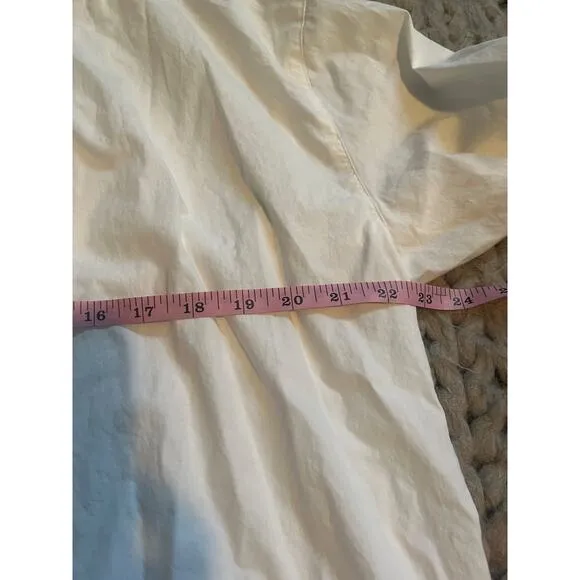 J.Crew robe white blue piping size small/medium