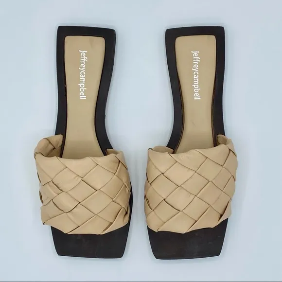 Jeffrey Campbell Natural Brown Costelo-L Slide Sandal Size 7 / 38
