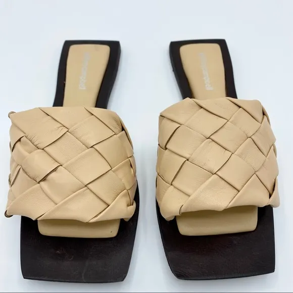 Jeffrey Campbell Natural Brown Costelo-L Slide Sandal Size 7 / 38