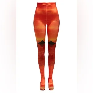 Jeffrey Campbell pantalones platform boots in orange sunset