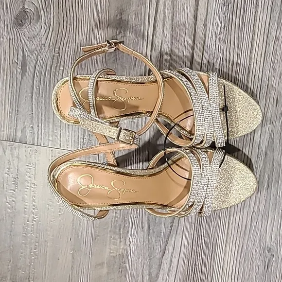Jessica Simpson Balina Champagne Heels Size 8.5