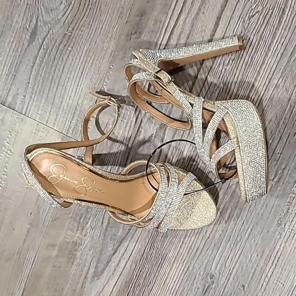 Jessica Simpson Balina Champagne Heels Size 8.5