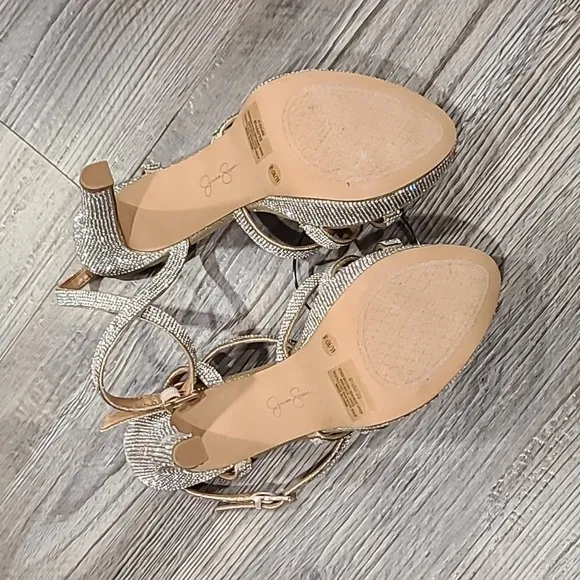 Jessica Simpson Balina Champagne Heels Size 8.5