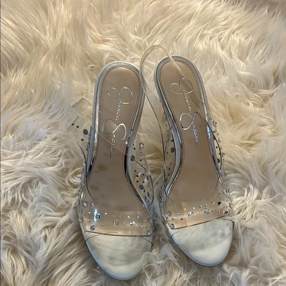 Jessica Simpson clear jaisey sandals size 7 1/2