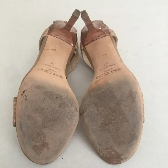 JIMMY CHOO AUTHENTIC STRAP LEATHER SHOES