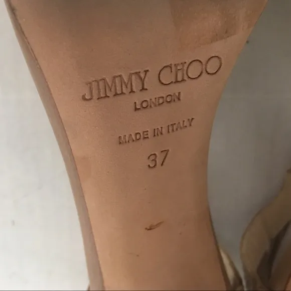 JIMMY CHOO AUTHENTIC STRAP LEATHER SHOES