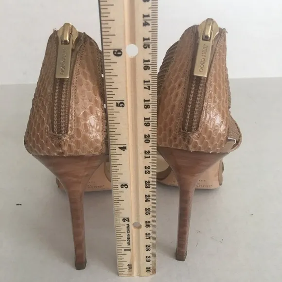 JIMMY CHOO AUTHENTIC STRAP LEATHER SHOES