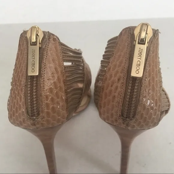 JIMMY CHOO AUTHENTIC STRAP LEATHER SHOES