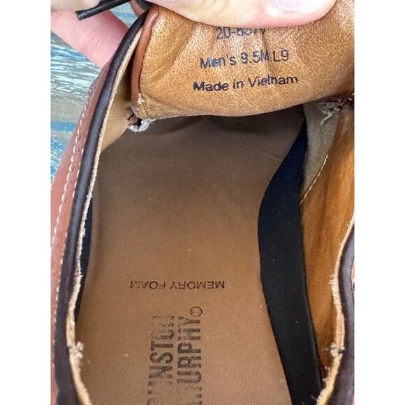 Johnston &amp; Murphy Holden Wingtip Comfort shoes, Mens Dress Shoes size 9.5