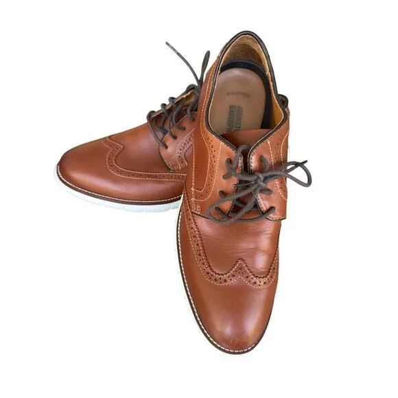 Johnston &amp; Murphy Holden Wingtip Comfort shoes, Mens Dress Shoes size 9.5