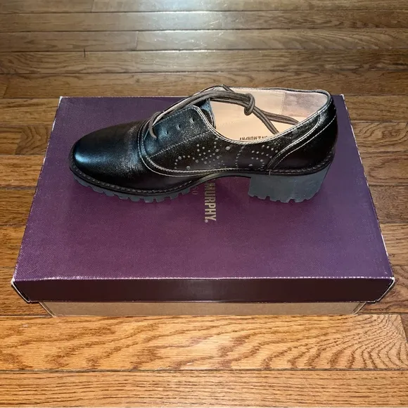 Johnston &amp; Murphy Leather Alice Brogue Oxfords Bronze Women’s Size 6