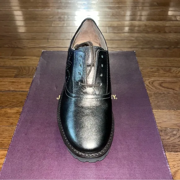 Johnston &amp; Murphy Leather Alice Brogue Oxfords Bronze Women’s Size 6