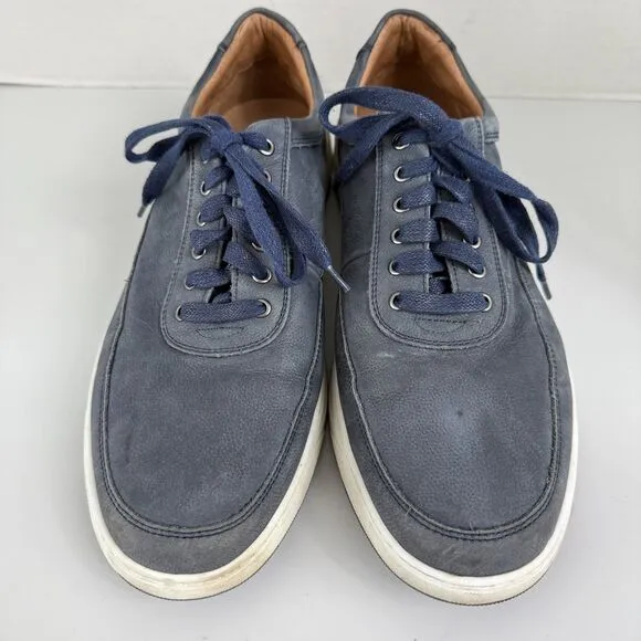Johnston &amp; Murphy Men's Gleason U-Throat Lace Up Shoes Navy Nubuck Size 11.5 M