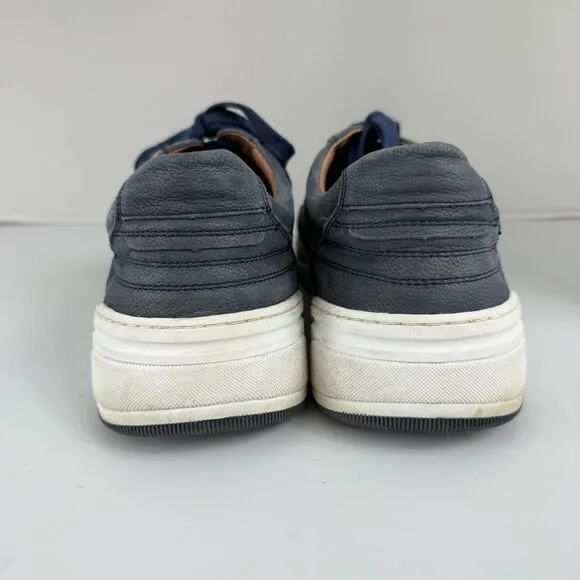 Johnston &amp; Murphy Men's Gleason U-Throat Lace Up Shoes Navy Nubuck Size 11.5 M