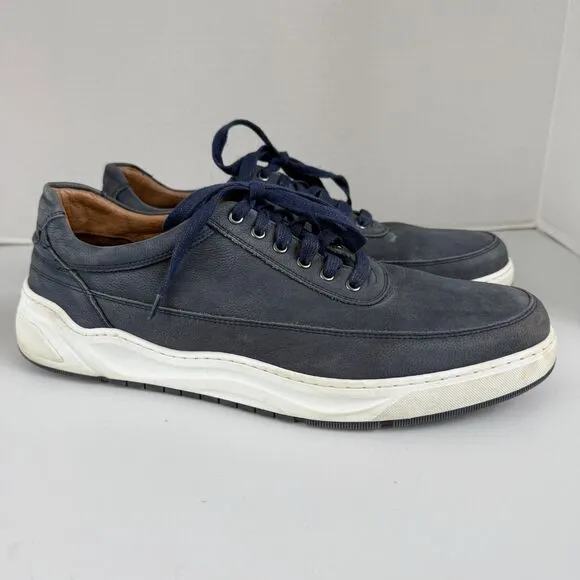 Johnston &amp; Murphy Men's Gleason U-Throat Lace Up Shoes Navy Nubuck Size 11.5 M