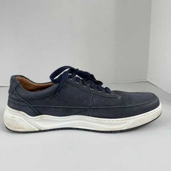 Johnston &amp; Murphy Men's Gleason U-Throat Lace Up Shoes Navy Nubuck Size 11.5 M