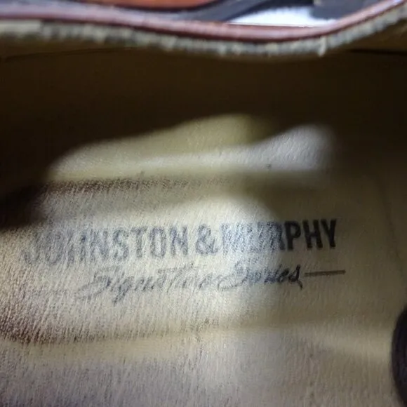 Johnston &amp; Murphy Signature Series Men’s Size 10M US Brown Leather Lace up Shoes