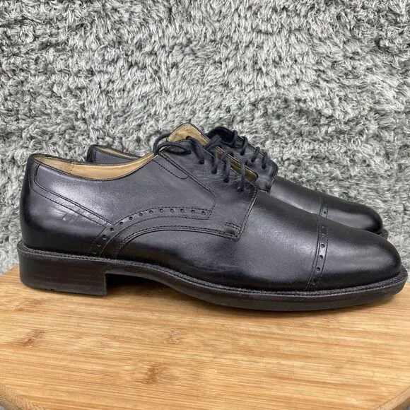 Johnston &amp; Murphy Wingtip Oxford Leather Shoes Men's 10 W Signature Series