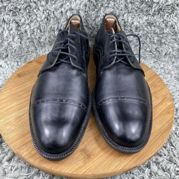 Johnston &amp; Murphy Wingtip Oxford Leather Shoes Men's 10 W Signature Series