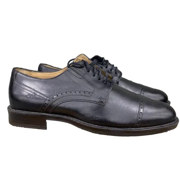Johnston &amp; Murphy Wingtip Oxford Leather Shoes Men's 10 W Signature Series