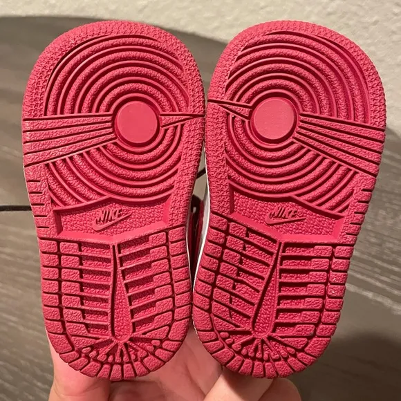 Jordan 1 mid bred toe toddler shoes