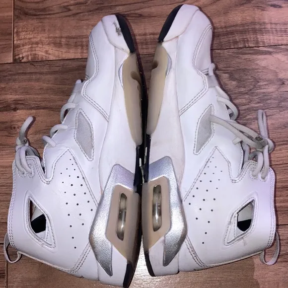 Jordan’s 5 retro All white Silver basketball 4Y sneakers shoes