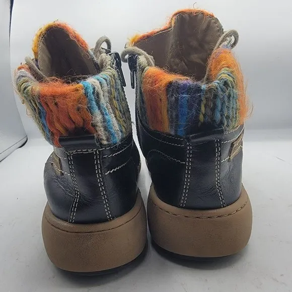 Josef Seibel Maren Womens Size 9-9.5 Black Leather Ankle Booties Size EU 40