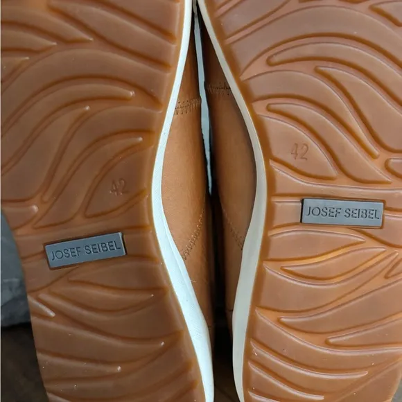 Josef Seibel Women’s Size 42 US 11 Caren 01 Camel Brown Leather Lace Up Sneakers