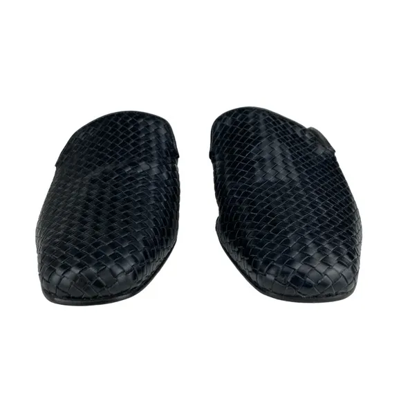 Juan Jose Garcia Black Woven Low Heel Mule