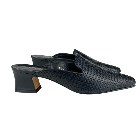 Juan Jose Garcia Black Woven Low Heel Mule